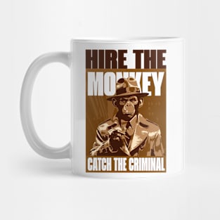 Detective Monkey Pop Art Mug